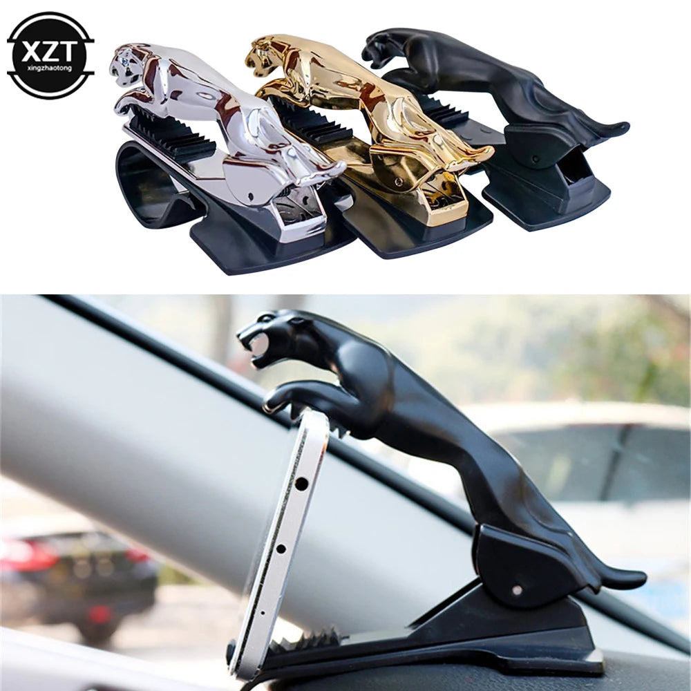 Leopard Car Phone Holder Cell Phone GPS Stand 360 Degree Mount Adjustable Clip Holder Accessories