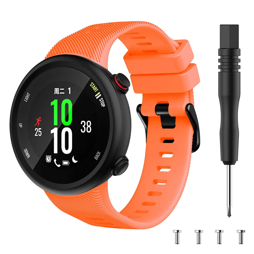 Sports Soft Silicone Case Cover Replacement Watch Band Wrist Strap For Garmin Forerunner 45 45S Smart Watch Wearable Accessories