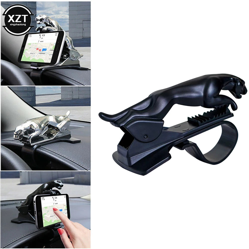 Leopard Car Phone Holder Cell Phone GPS Stand 360 Degree Mount Adjustable Clip Holder Accessories