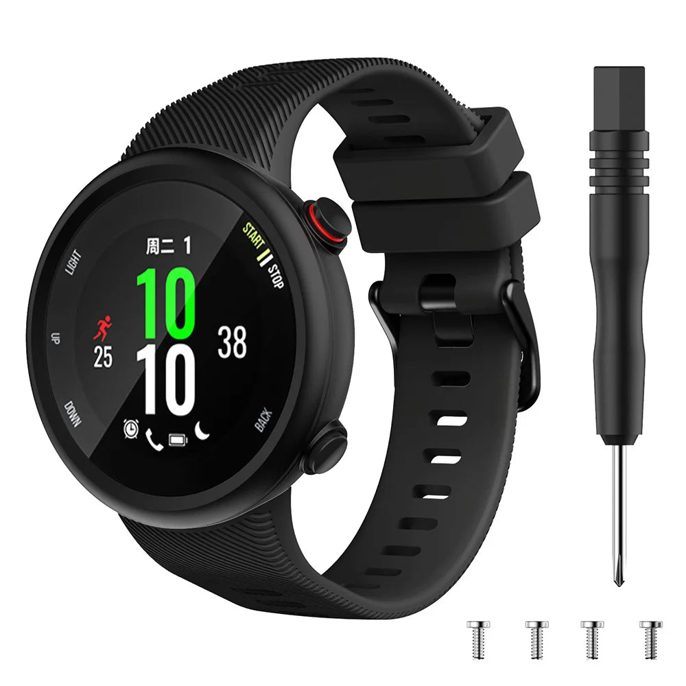 Sports Soft Silicone Case Cover Replacement Watch Band Wrist Strap For Garmin Forerunner 45 45S Smart Watch Wearable Accessories