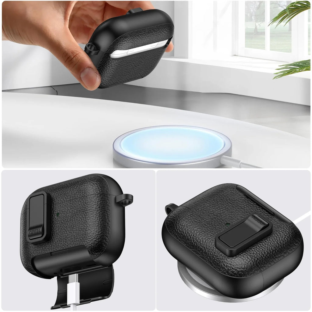 Phone Holder cortex Case For AirPods 1 2 3 4 Pro Case With Hook