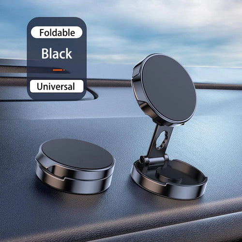 2025 Foldable Magnetic Car Phone Holder – Strong Grip Compact Dashboard Mount