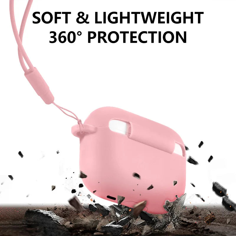 2025 for AirPods Pro 3 New Case Full Protective Soft Silicone Shockproof Case with Keychain for AirPods Pro 3 Case for Men Women