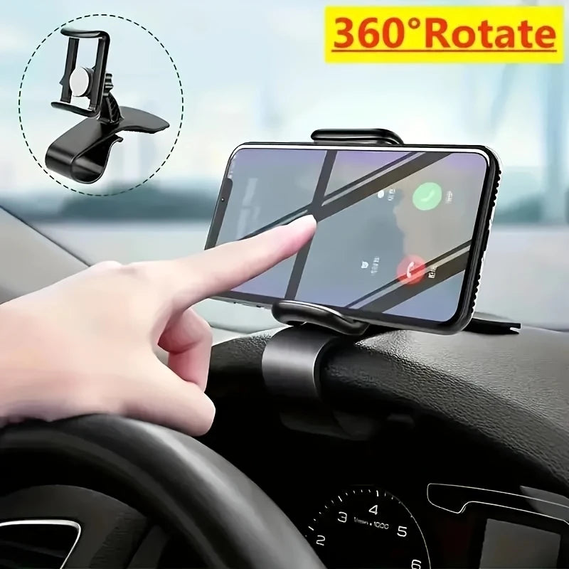 Car Phone Holder, Multifunctional Phone Stand, Rotatable Fixing Device, Applicable GPS Navigation, Car Dashboard Bracket, ABS Ma