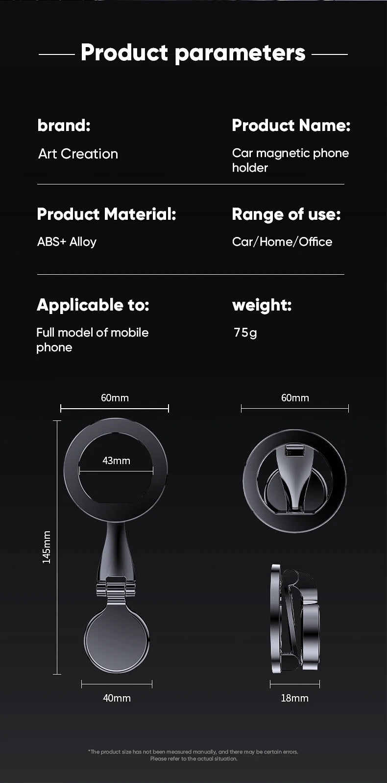 Magnetic 1080° Rotating Car Phone Holder