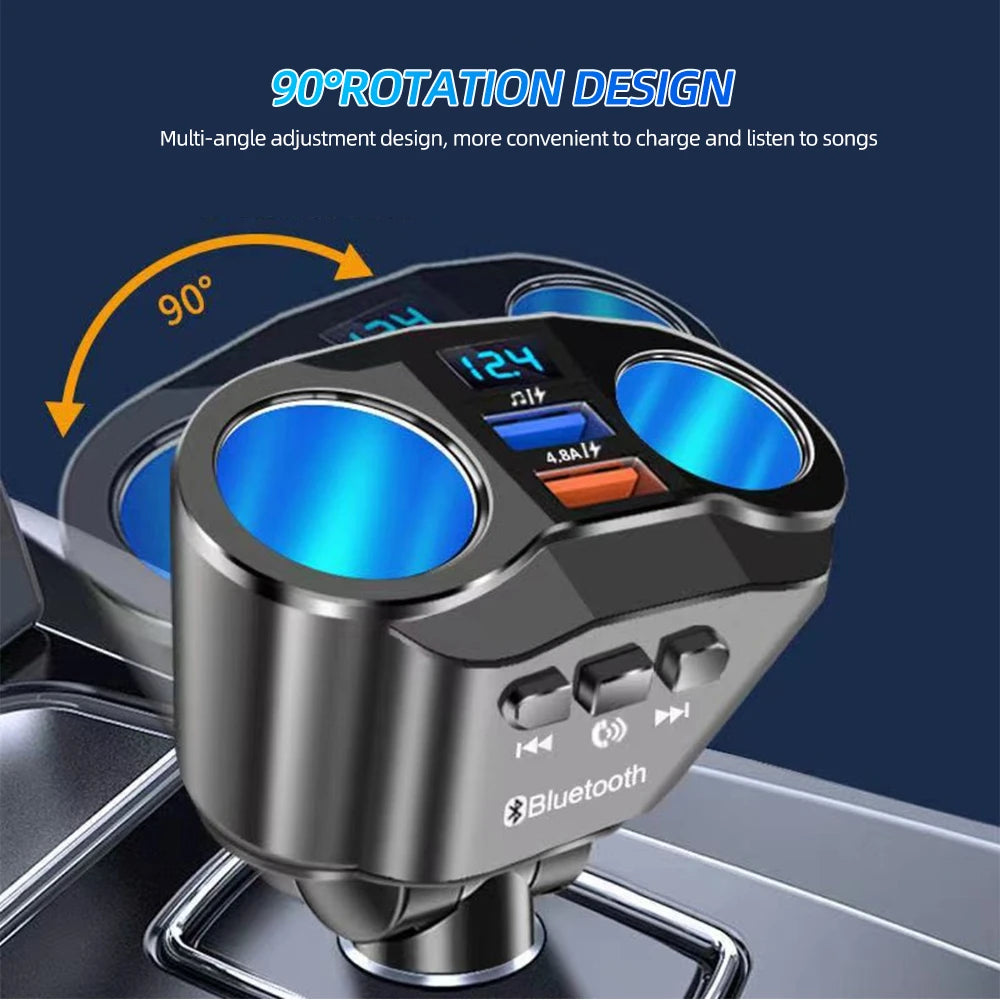 USB Car Cigarette Lighter Digital Display PD+QC3.0 Car Charger Super Fast Charge Power Adapter Car Styling 12V/24V