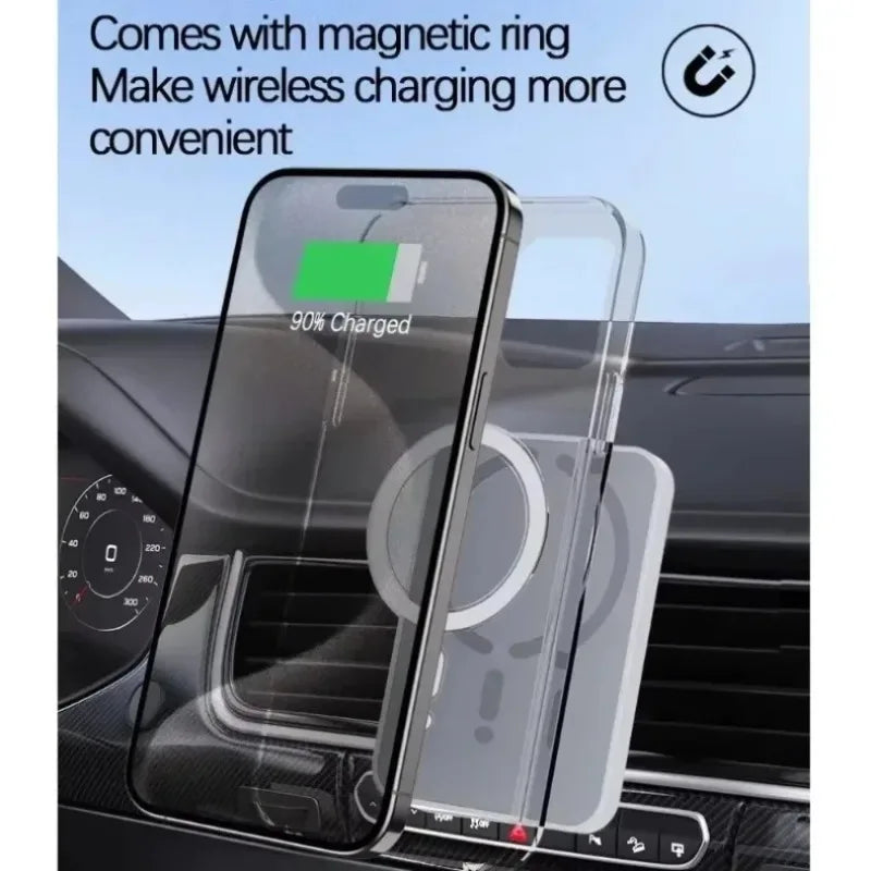 15W MagSafe Magnetic Wireless Car Charger & Air Vent Phone Holder