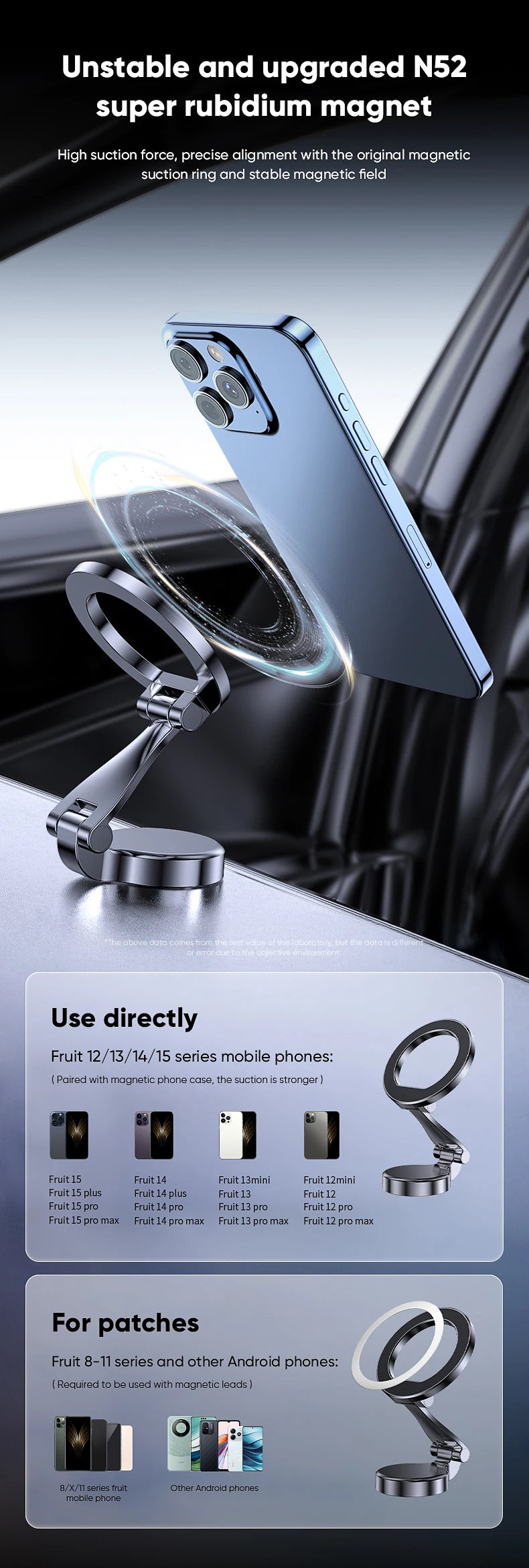 Magnetic 1080° Rotating Car Phone Holder