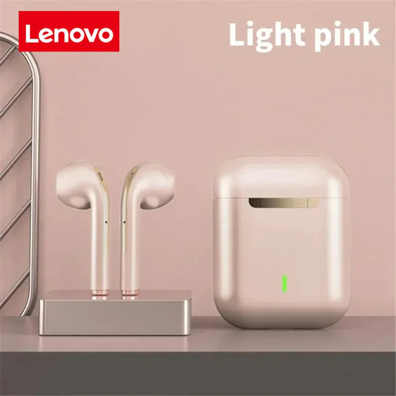 Lenovo J18 Wireless Earphone HiFI In-Ear Stereo With Microphone Waterproof Bluetooth Touch Noise-cancelling Various Headphones