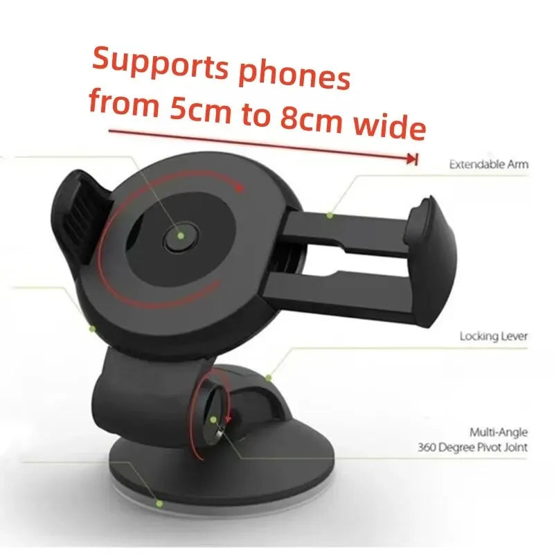360° Adjustable Windshield Phone Holder