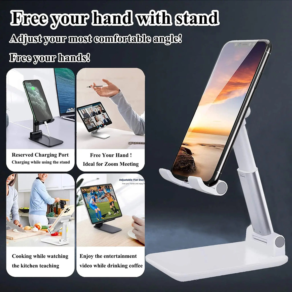Adjustable Foldable Phone Stand for Desk, All Smartphones