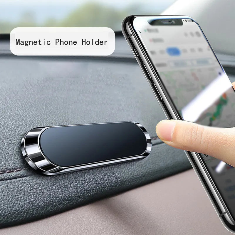 Mini Magnetic Car Phone Holder – Slim Strong Grip Mount for Dashboard & Air Vent