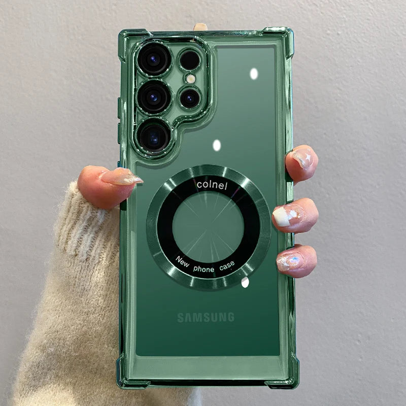 Magnetic Wireless Charging Case for Samsung Galaxy (S22–S26)