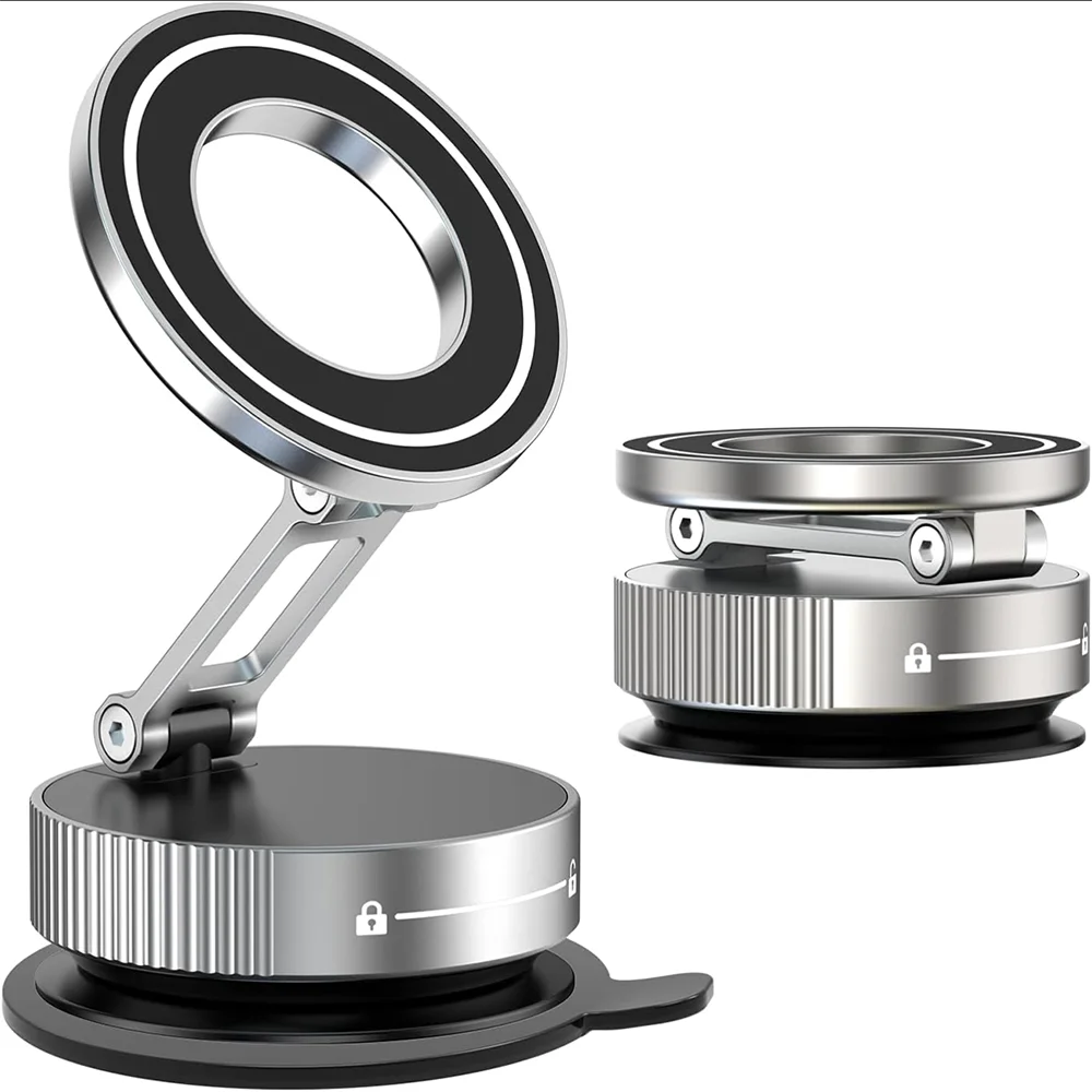 Magnetic Car mobile Phone Holder Hollow out design 360° Rotatable  Zinc Alloy and ABS material