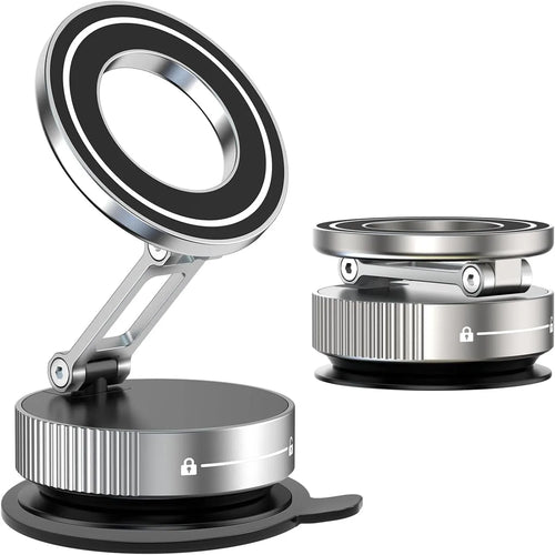 2026 Upgraded Vacuum Magnetic Car Phone Holder – 360° Rotation Ultra-Strong Secure Mount