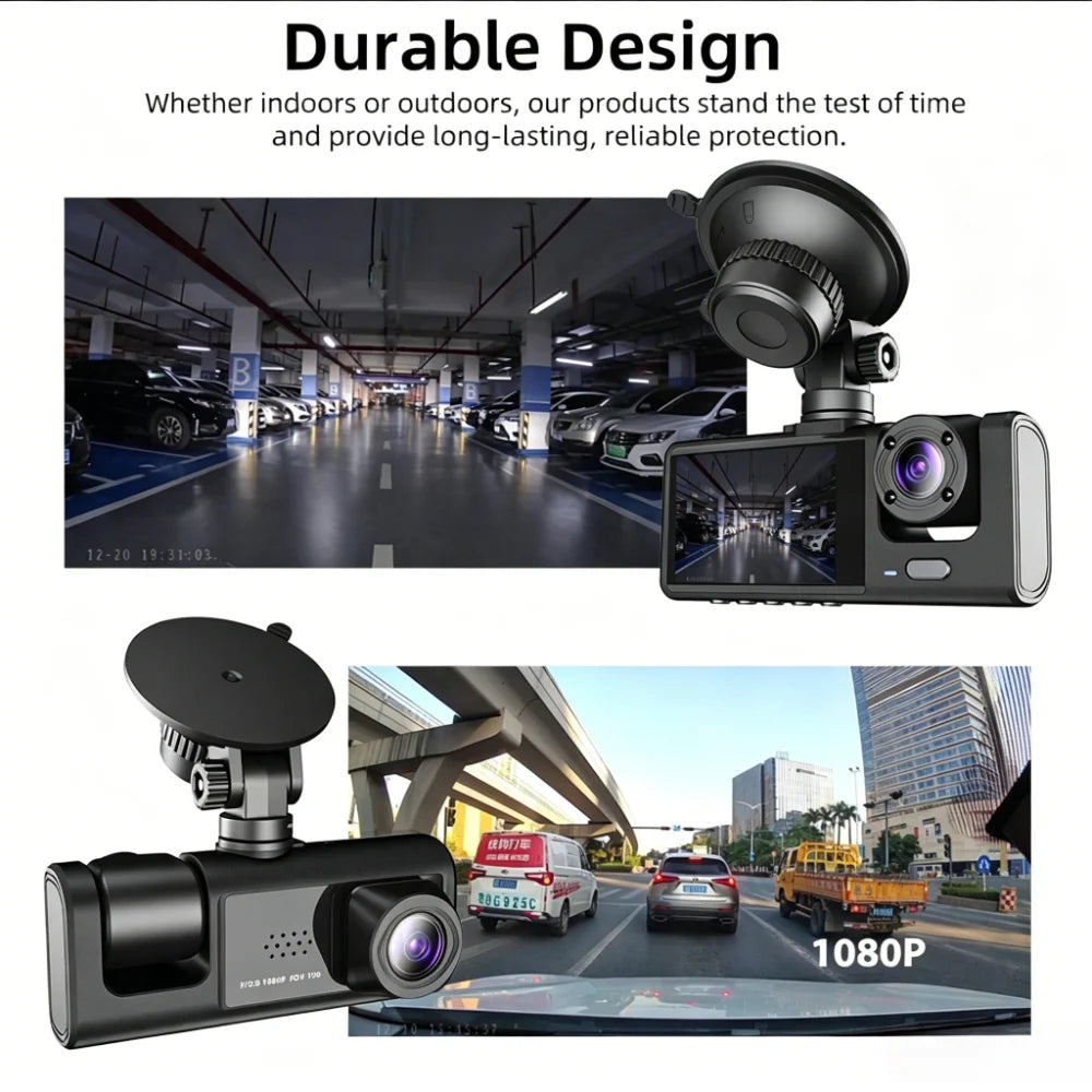 Dash Cam Front and Rear Inside 1080P Dash Camera 2 Channel WiFi Car Camera Night Vision Driving Video Recorder  G-Sensor