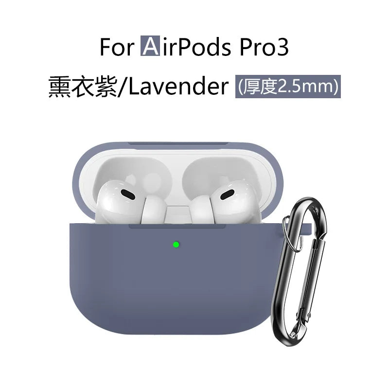 2025 for AirPods Pro 3 New Case Full Protective Soft Silicone Shockproof Case with Keychain for AirPods Pro 3 Case for Men Women