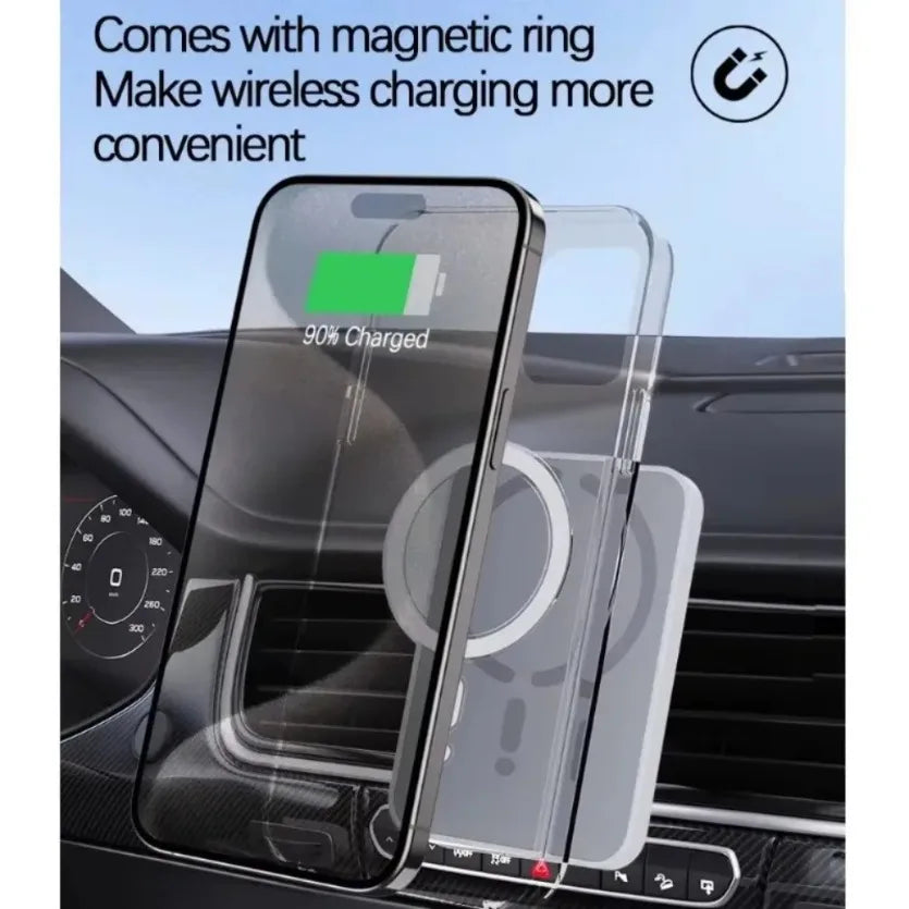 VIKEFON Car 100W Quick Wireless Charger Air Out Magnetic Phone Holder Stand For Magsafe iPhone 17-12 Pro Max Air Vent Charging