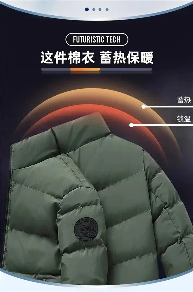 Men's down jacket, Parker coat, Parker 2026 jacket, new thick and warm winter clothing for men, casual cold waterproof clothes