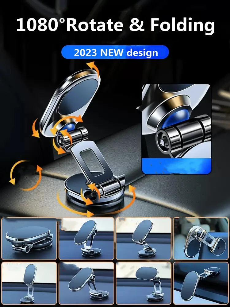 1080° Rotatable Magnetic Car Phone Holder – Strong, Stable & Hands-Free Driving
