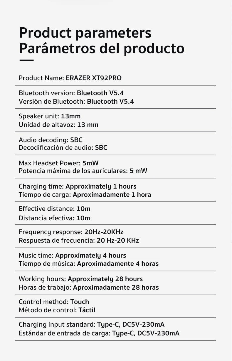 AI Real-Time Translation Wireless Earbuds XT92PRO
