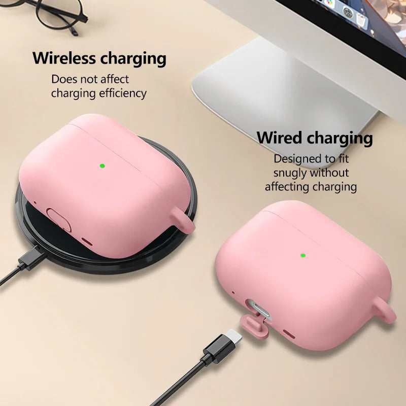 2025 for AirPods Pro 3 New Case Full Protective Soft Silicone Shockproof Case with Keychain for AirPods Pro 3 Case for Men Women