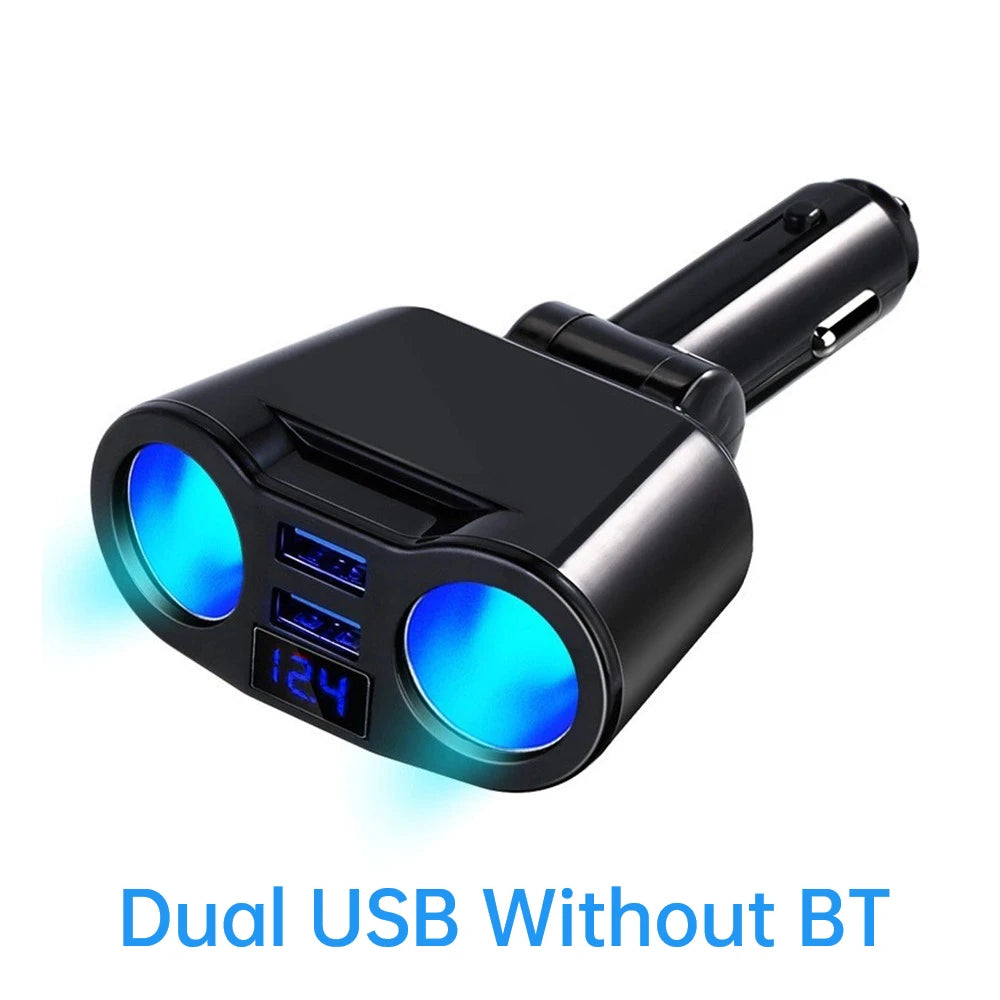 USB Car Cigarette Lighter Digital Display PD+QC3.0 Car Charger Super Fast Charge Power Adapter Car Styling 12V/24V