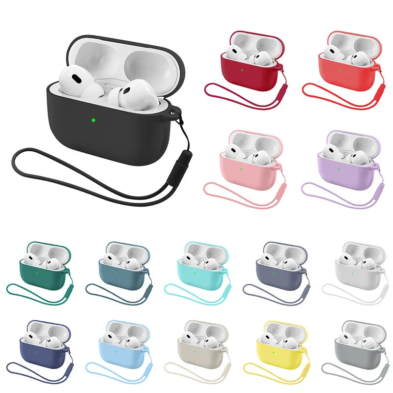 2025 for AirPods Pro 3 New Case Full Protective Soft Silicone Shockproof Case with Keychain for AirPods Pro 3 Case for Men Women