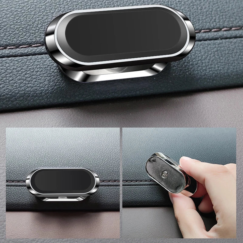 Mini Magnetic Car Phone Holder – Slim Strong Grip Mount for Dashboard & Air Vent