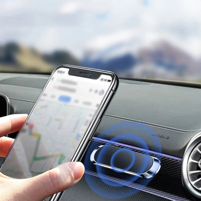 Mini Magnetic Car Phone Holder – Slim Strong Grip Mount for Dashboard & Air Vent