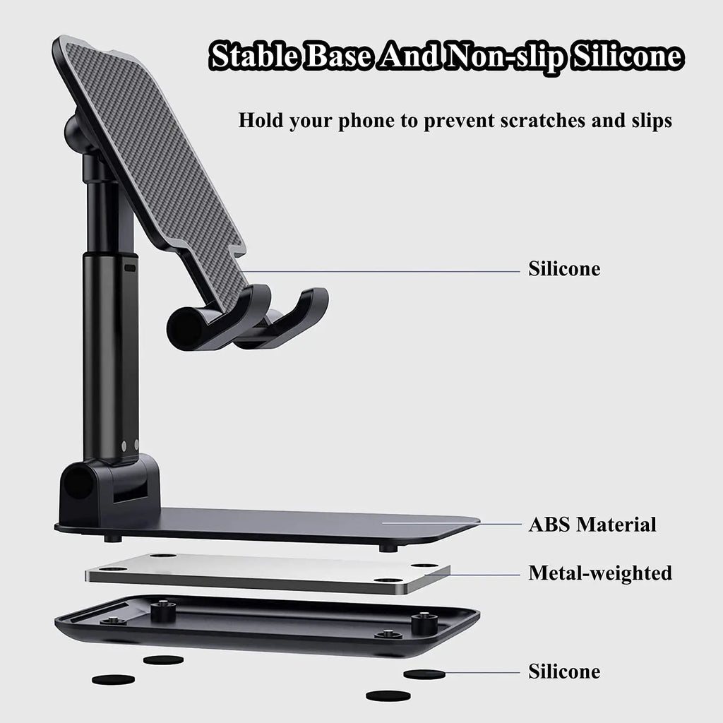 Adjustable Foldable Phone Stand for Desk, All Smartphones
