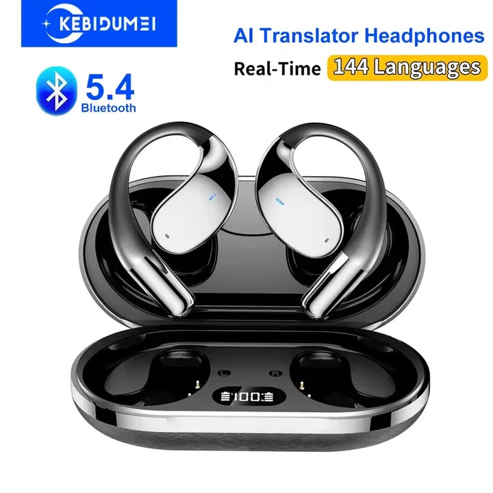 AI Real-Time Translation Earbuds (140 Languages)