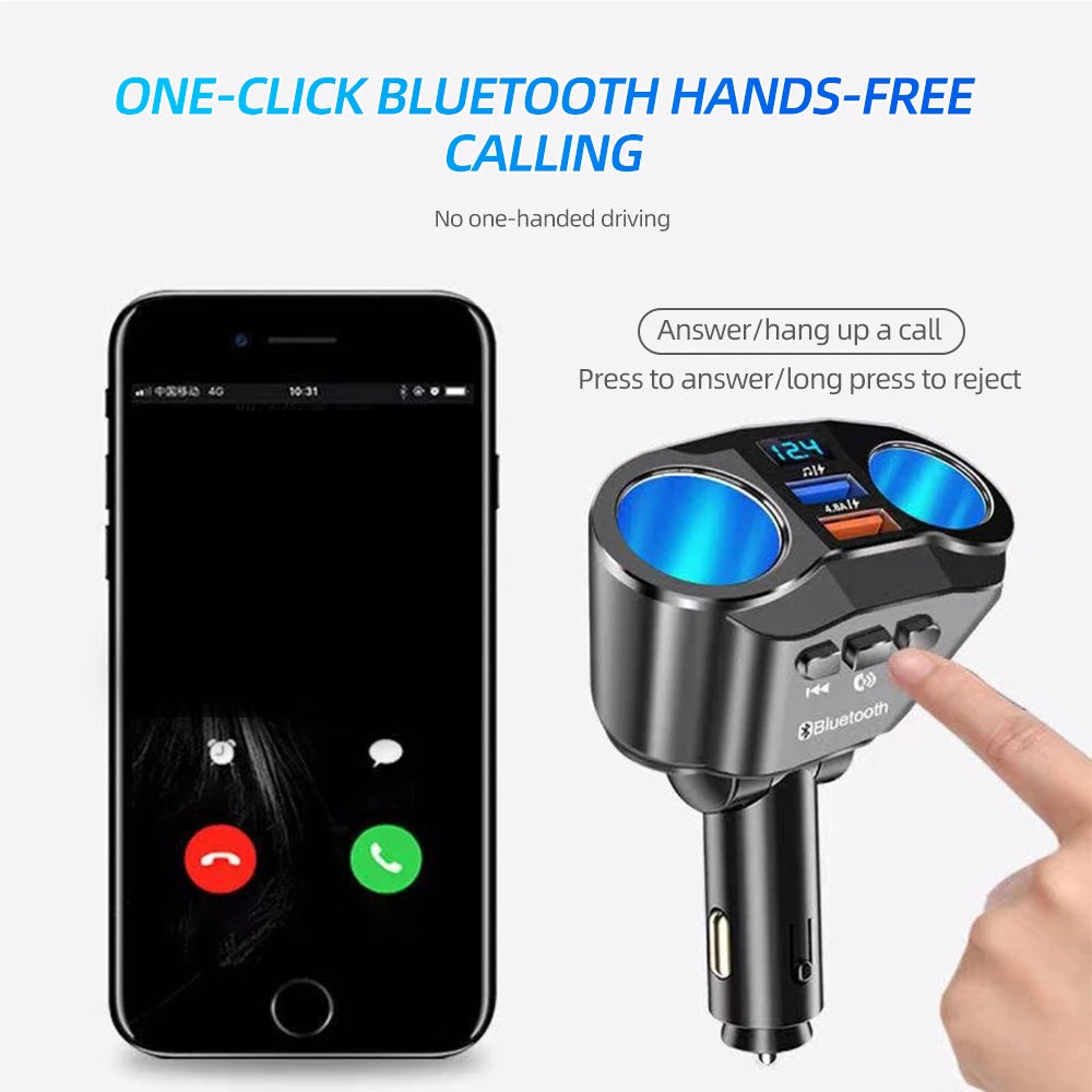 USB Car Cigarette Lighter Digital Display PD+QC3.0 Car Charger Super Fast Charge Power Adapter Car Styling 12V/24V