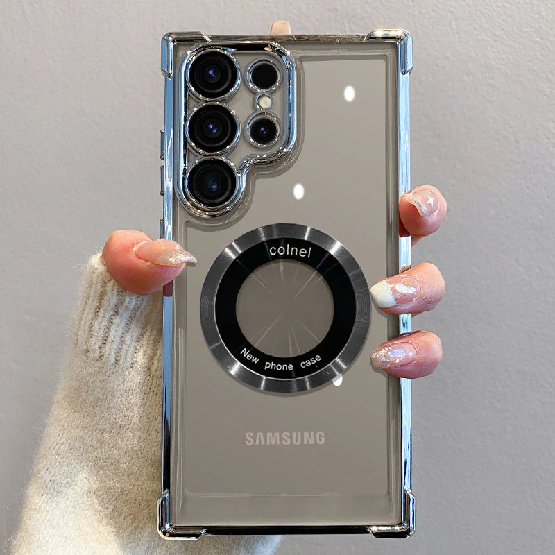 Magnetic Wireless Charging Case for Samsung Galaxy (S22–S26)