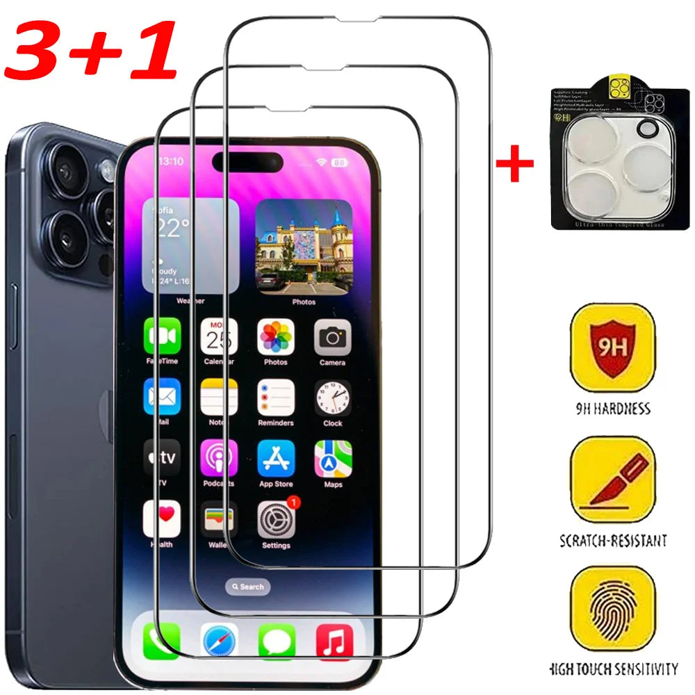 All iPhone Tempered Glass Screen Protector & Camera Lens Film