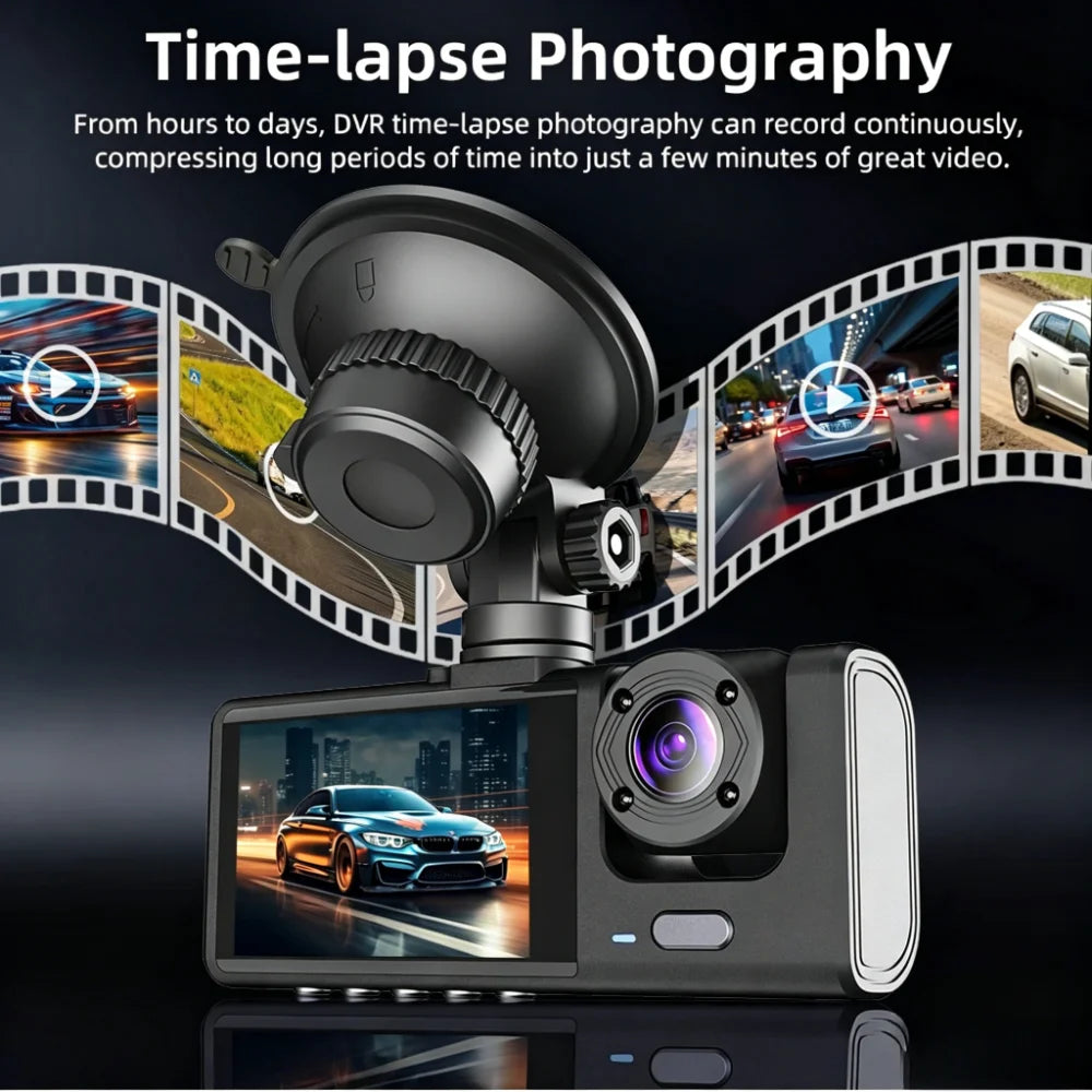Dash Cam Front and Rear Inside 1080P Dash Camera 2 Channel WiFi Car Camera Night Vision Driving Video Recorder  G-Sensor