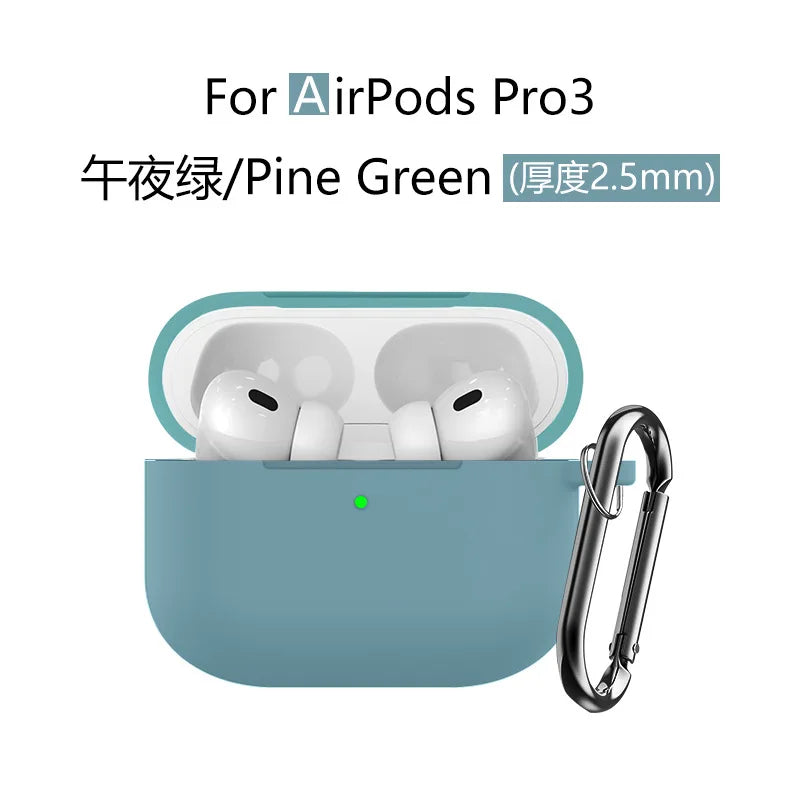 2025 for AirPods Pro 3 New Case Full Protective Soft Silicone Shockproof Case with Keychain for AirPods Pro 3 Case for Men Women