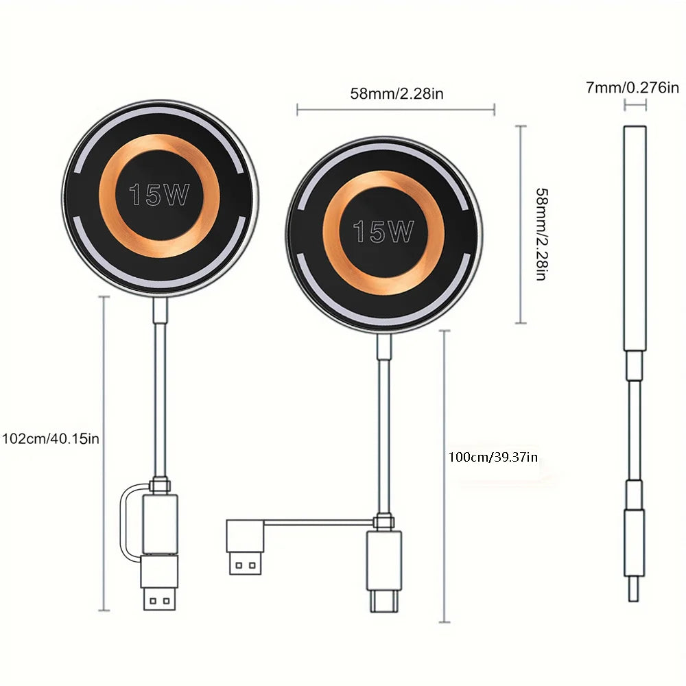 Magnetic Wireless Charger Pad for iPhone & Android