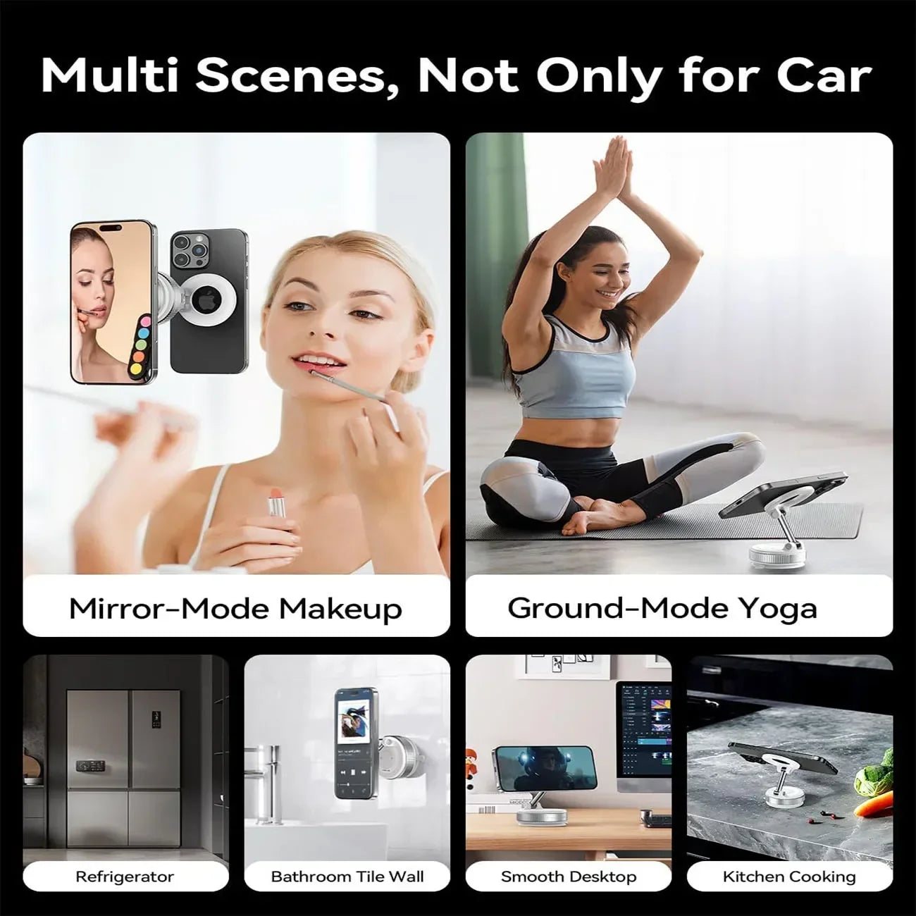 Magnetic Car mobile Phone Holder Hollow out design 360° Rotatable  Zinc Alloy and ABS material