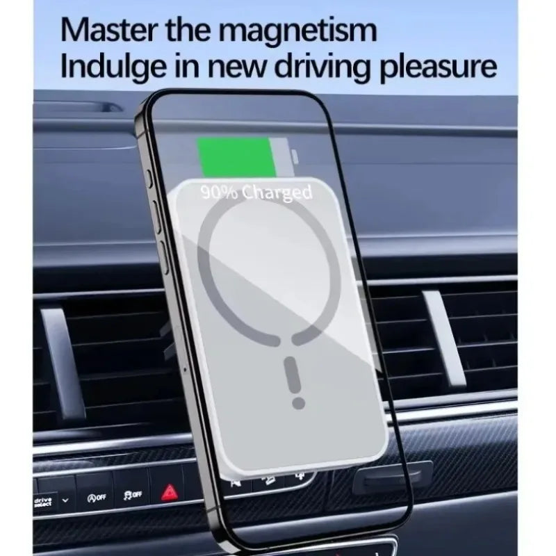 15W MagSafe Magnetic Wireless Car Charger & Air Vent Phone Holder