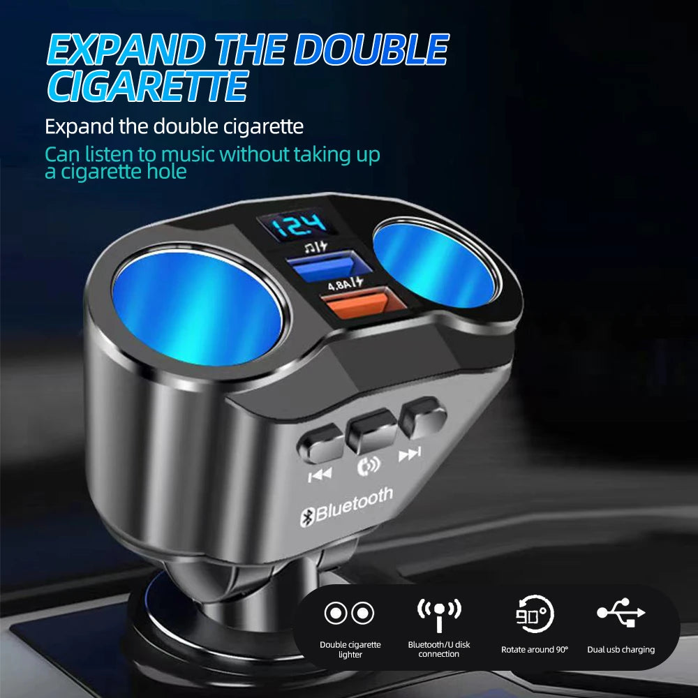 USB Car Cigarette Lighter Digital Display PD+QC3.0 Car Charger Super Fast Charge Power Adapter Car Styling 12V/24V