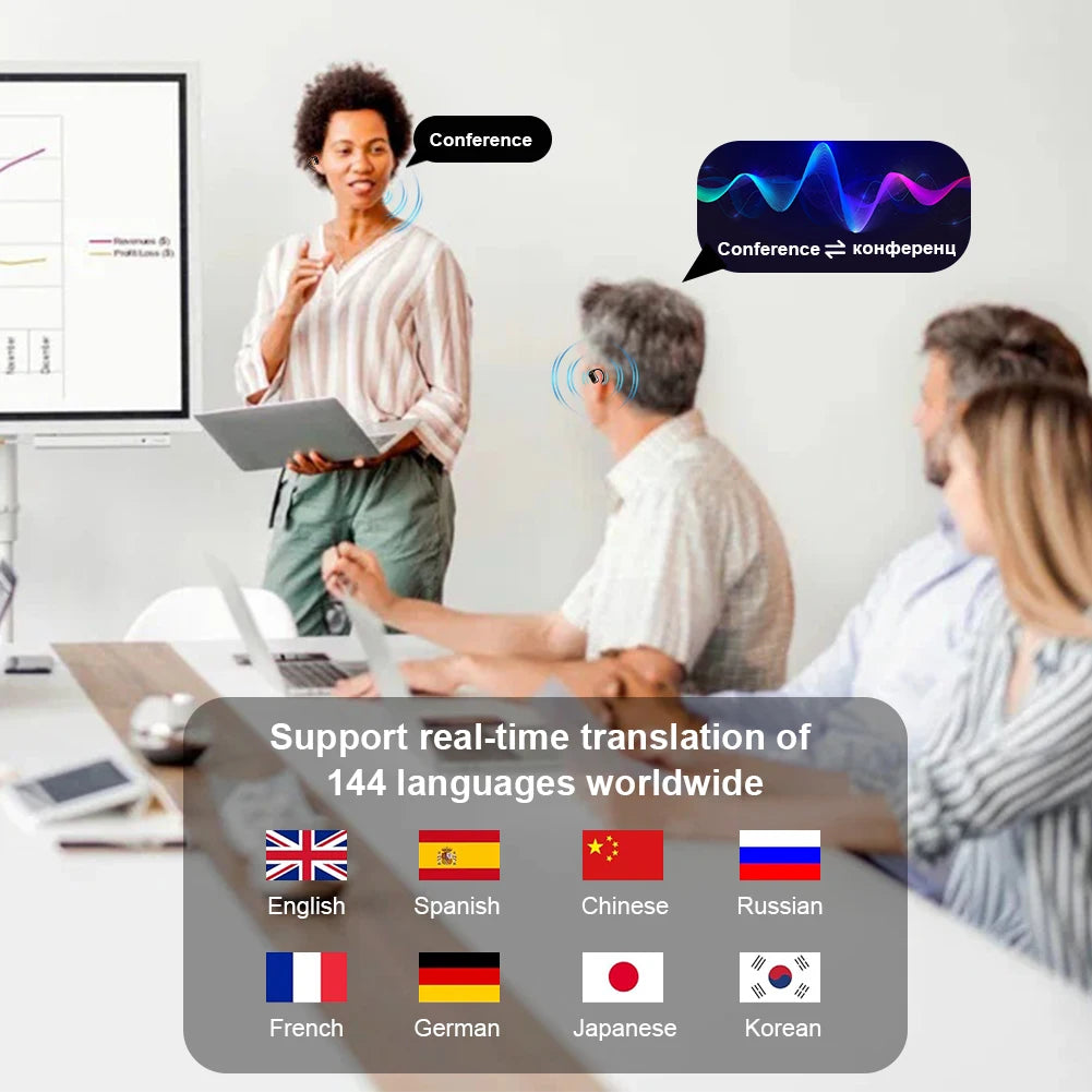 AI Real-Time Translation Earbuds (140 Languages)