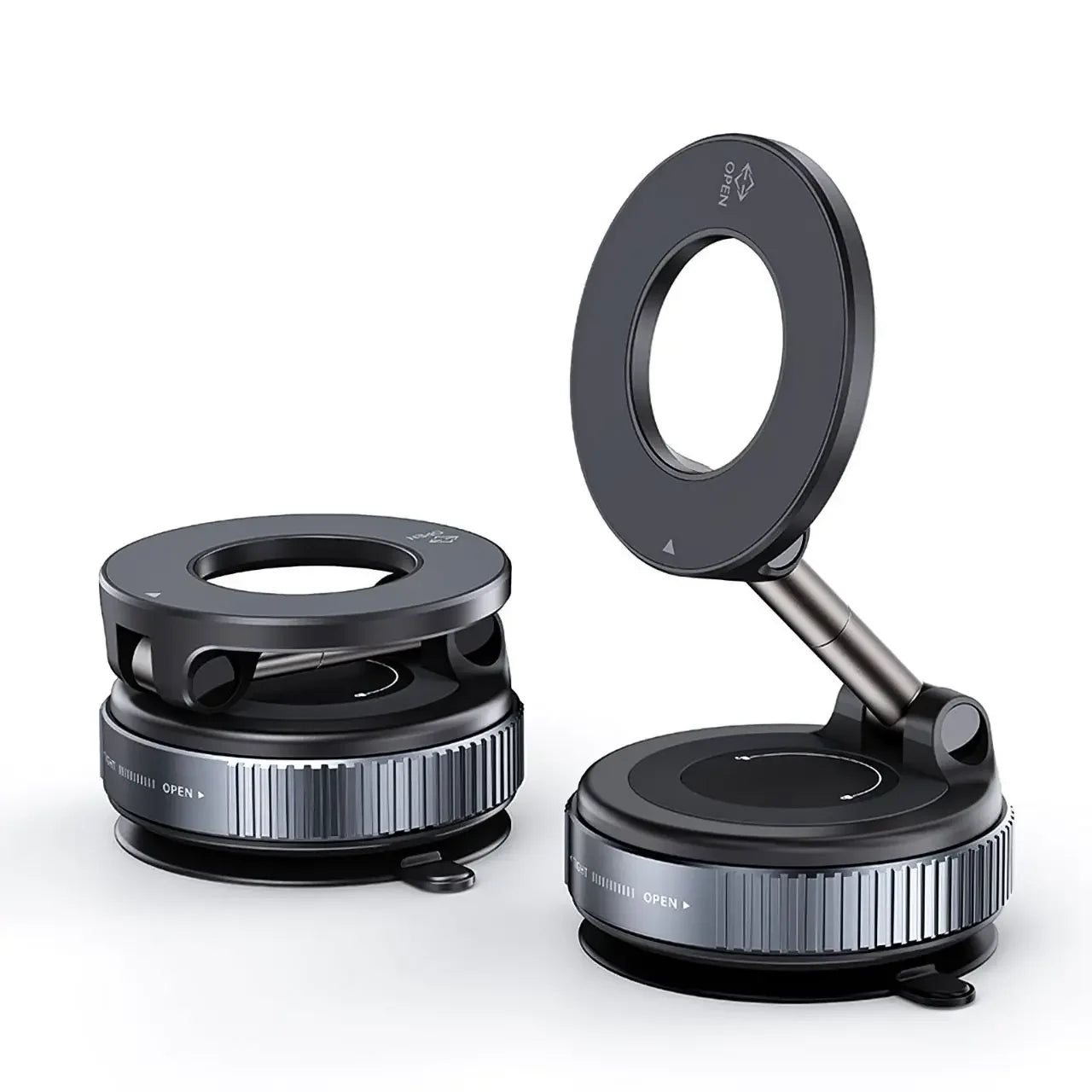 Universal Strong Magnetic Car Phone Holder, Foldable Design, 360 ° Adjustable Vacuum Mount for Car Desk and Bathroom
