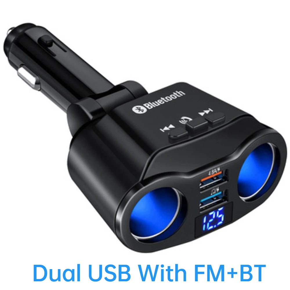 USB Car Cigarette Lighter Digital Display PD+QC3.0 Car Charger Super Fast Charge Power Adapter Car Styling 12V/24V
