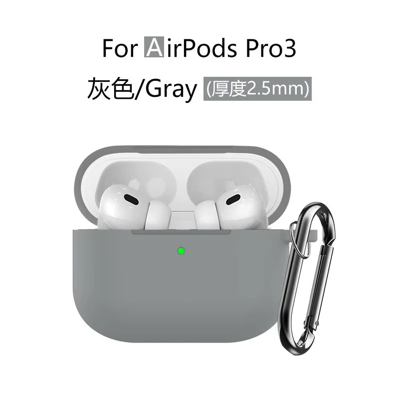 2025 for AirPods Pro 3 New Case Full Protective Soft Silicone Shockproof Case with Keychain for AirPods Pro 3 Case for Men Women