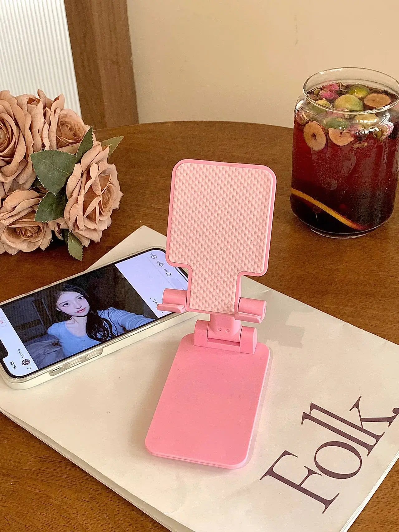 Adjustable Foldable Phone Stand for Desk, All Smartphones