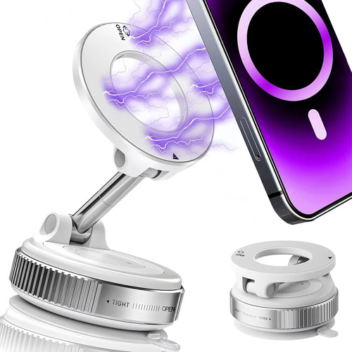 2026 Upgraded Vacuum Magnetic Car Phone Holder – 360° Rotation Ultra-Strong Secure Mount
