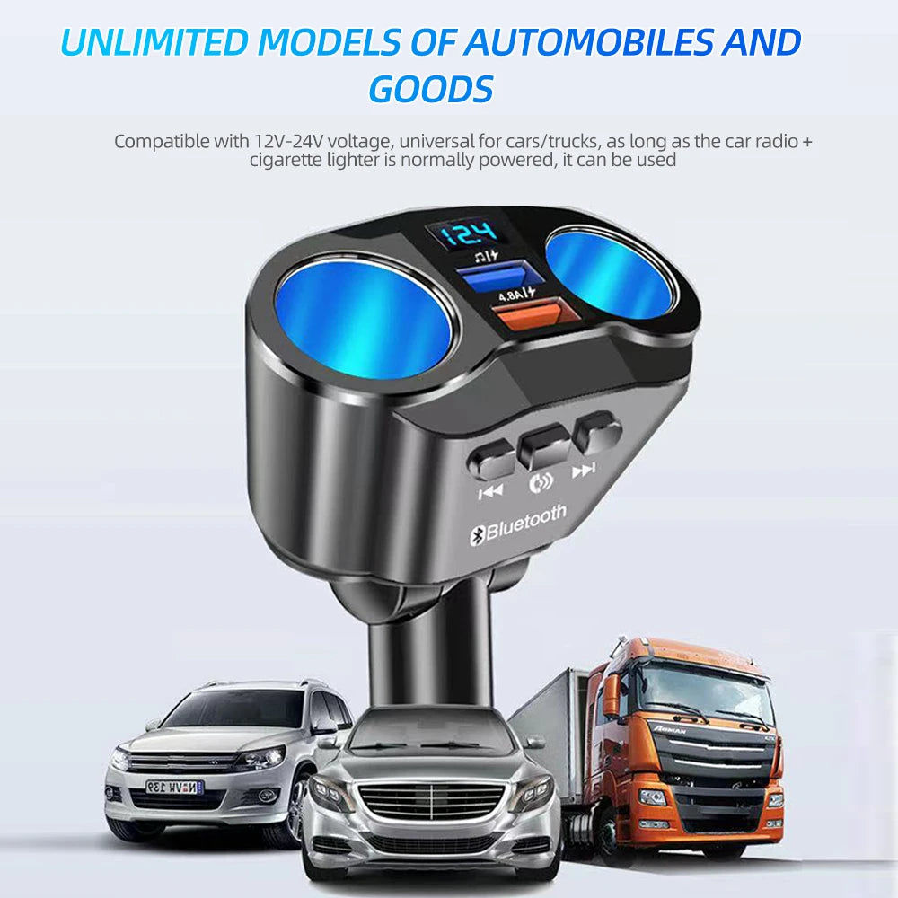 USB Car Cigarette Lighter Digital Display PD+QC3.0 Car Charger Super Fast Charge Power Adapter Car Styling 12V/24V