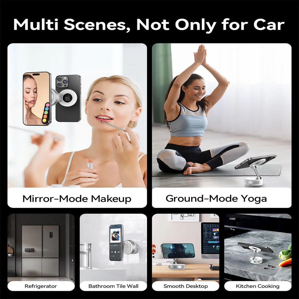 Magnetic Car mobile Phone Holder Hollow out design 360° Rotatable  Zinc Alloy and ABS material