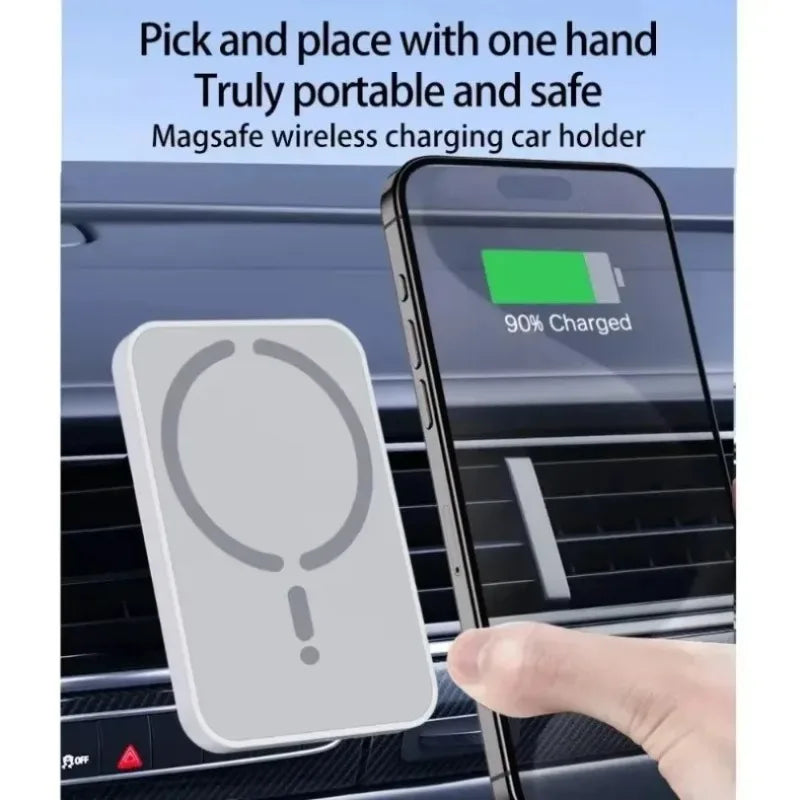 15W MagSafe Magnetic Wireless Car Charger & Air Vent Phone Holder